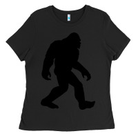 Black bigfoot in black design Ladies Tee - artisFamous