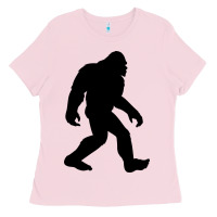Bubblegum Pink bigfoot in black design Ladies Tee - artisFamous