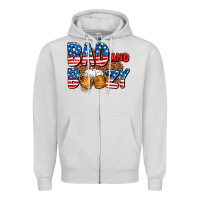 Dove Grey bad and boozy usa Zipper Hoodie - AdoDesignShop