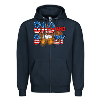 Navy bad and boozy usa Zipper Hoodie - AdoDesignShop