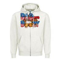 Bad And Boozy Usa Zipper Hoodie | Teevron
