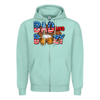 Seafoam bad and boozy usa Zipper Hoodie - AdoDesignShop