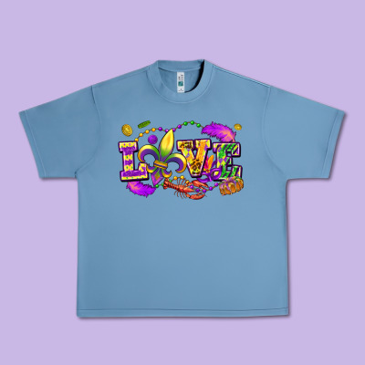 Love Mardi Gras Urban Heavy Tee Designed By Fadigitalartstudio