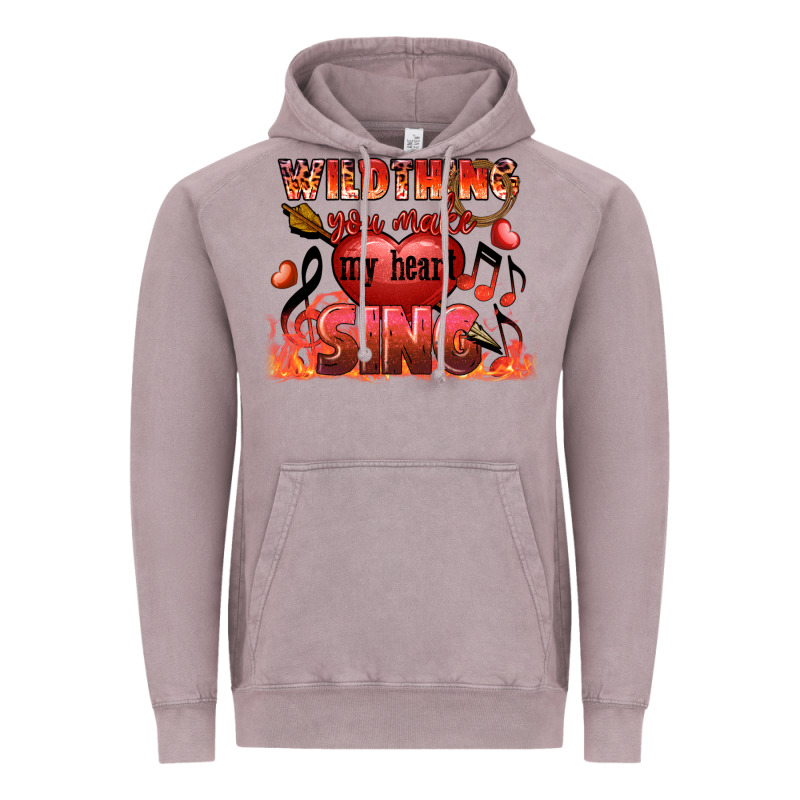 Valentine's Day Wild Thing You Make My Heart Sing Vintage Hoodie by FaDigitalArtStudio | Teevron