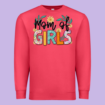 Mom Of Girls Premium Sweatshirt Designed By Jahusdesignshop