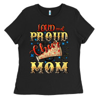 Black Loud and proud cheer Mom Mother's Day Ladies Tee - CowGirlArtShop