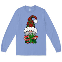 Colony Blue Christmas Gnome With Candy Long Sleeve Tee - BundleAndBundleShop