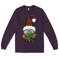 Plum Christmas Gnome With Candy Long Sleeve Tee - BundleAndBundleShop