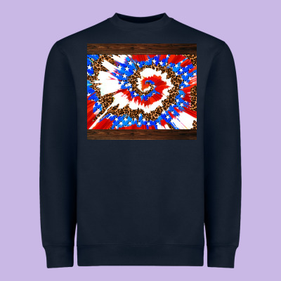 Usa Tie Dye Heavyweight Sweatshirt Designed By Adodesignshop
