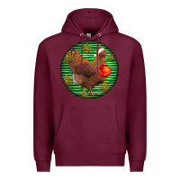 Burgundy new hampshire red chicken christmas Premium Hoodie - LillyAllenDesigns