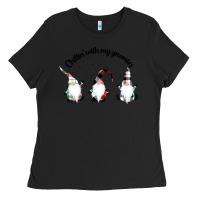 Black chillin' with my gnomies for light Ladies Tee - artisFamous