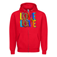 Red pride lgbtqi love is love Zipper Hoodie - AdoDesignShop