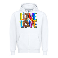 Pride Lgbtqi Love Is Love Zipper Hoodie | Teevron