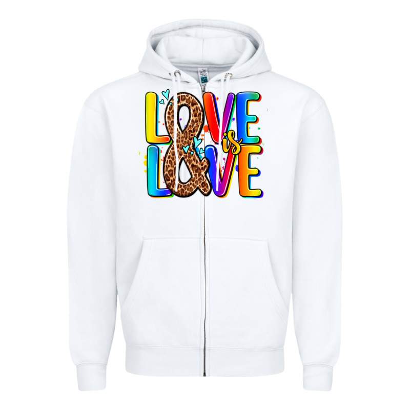 Pride Lgbtqi Love Is Love Zipper Hoodie by AdoDesignShop | Teevron