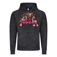 Vintage Black skull xoxo rainbow valentine's day Vintage Hoodie - FaDigitalArtStudio