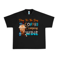 Black Plan For The Day Coffee Camping Wine Frappe Coffee Urban Heavy Tee - FaDigitalArtStudio
