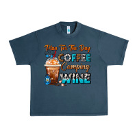 Midnight Navy Plan For The Day Coffee Camping Wine Frappe Coffee Urban Heavy Tee - FaDigitalArtStudio