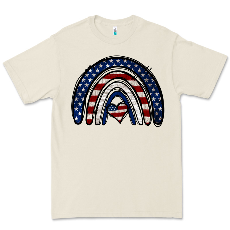 Usa American Flag Rainbow Premium Tee by Jasminsmagicworld | Teevron