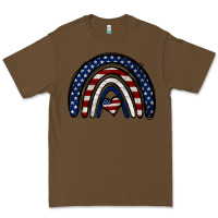 Cacao USA American Flag Rainbow Premium Tee - Jasminsmagicworld