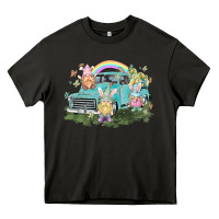 Asphalt Easter gnomies with truck Easter Day Heavy Core Tee - HowdyJamesFarm