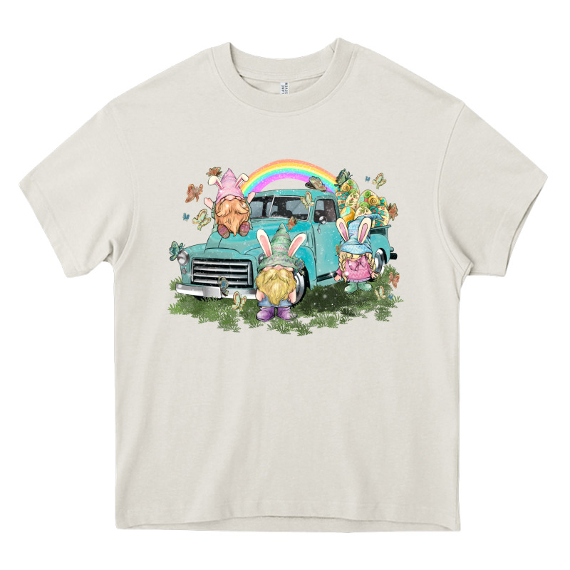Easter Gnomies With Truck Easter Day Heavy Core Tee by HowdyJamesFarm | Teevron