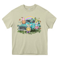 Mossy Easter gnomies with truck Easter Day Heavy Core Tee - HowdyJamesFarm
