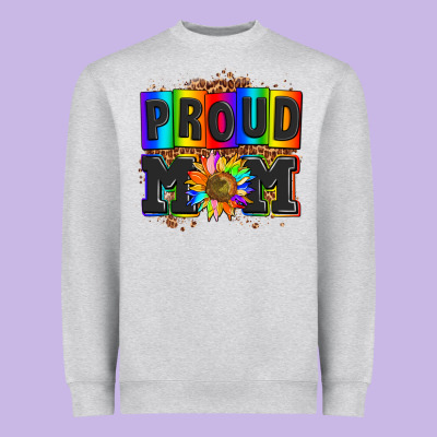 Proud Mom With Sunflower Heavyweight Sweatshirt Designed By Adodesignshop