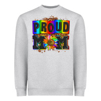 Heather Grey proud mom with sunflower Heavyweight Sweatshirt - AdoDesignShop