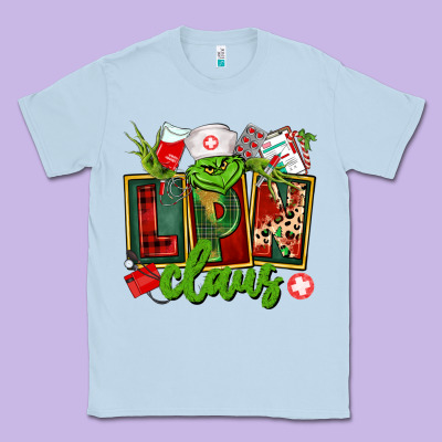 Lpn Licensed Practical Claus Classic Tee Designed By Cowgirlartshop