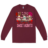 Burgundy Valentine's Day My Class Is Full Of Sweet Hearts Long Sleeve Tee - FaDigitalArtStudio