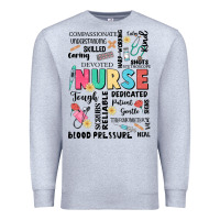 Heather Grey nurse word Premium Sweatshirt - JahusDesignShop