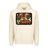 Tofu christmas buffalo plaid cowhide background Premium Hoodie - Jasminsmagicworld
