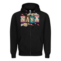Black daisy nana Zipper Hoodie - AdoDesignShop