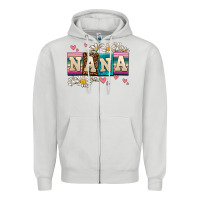 Dove Grey daisy nana Zipper Hoodie - AdoDesignShop