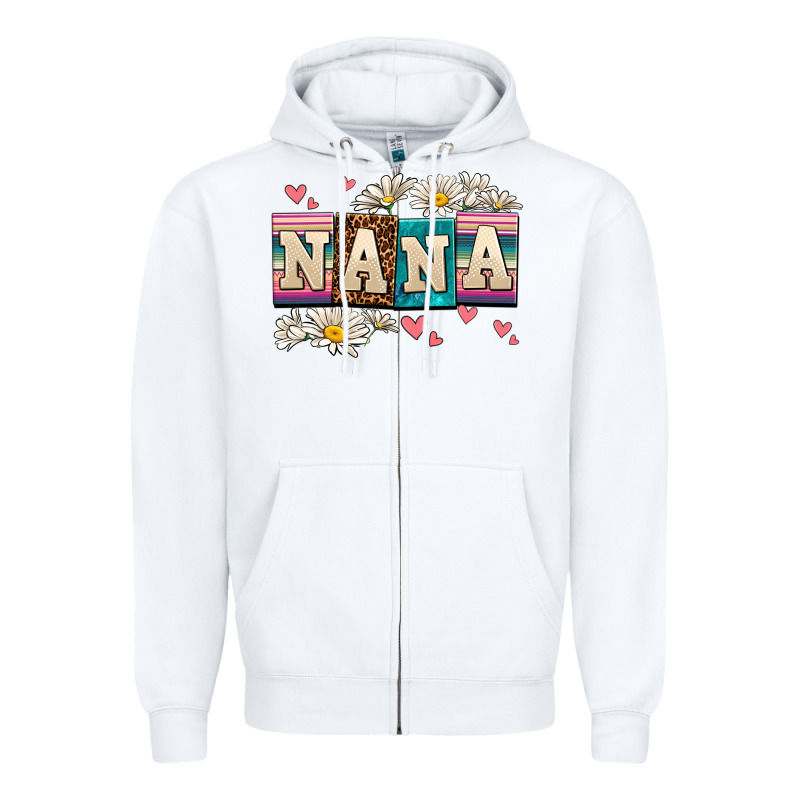 Daisy Nana Zipper Hoodie by AdoDesignShop | Teevron