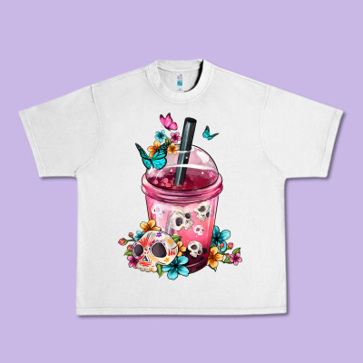 Mexican Day Of The Dead Skulls Coffee Cup Urban Heavy Tee Designed By Fadigitalartstudio