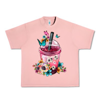 Salmon Mexican Day Of The Dead Skulls Coffee Cup Urban Heavy Tee - FaDigitalArtStudio
