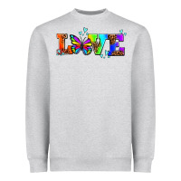 Heather Grey pride love butterflies Heavyweight Sweatshirt - AdoDesignShop