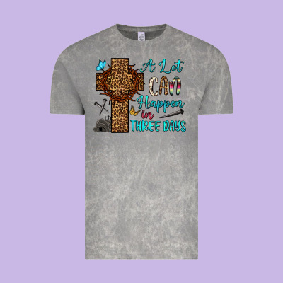 Easter Day A Lot Can Happen In Three Days Vintage Tee Designed By Oliviacreatesart