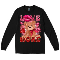 Black love more with toy bear Long Sleeve Tee - FaDigitalArtStudio