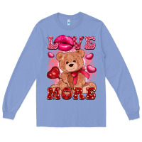 Colony Blue love more with toy bear Long Sleeve Tee - FaDigitalArtStudio