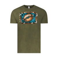 Vintage Olive Football Lips Vintage Tee - Jasminsmagicworld