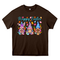 Chocolate Brown Happy Easter gnomies Easter Day Heavy Core Tee - HowdyJamesFarm