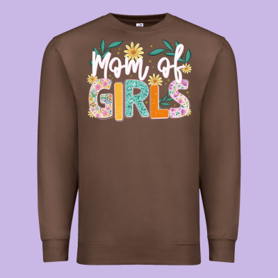Mom Of Girls Premium Sweatshirt Designed By Jahusdesignshop
