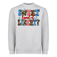 Heather Grey sweet land of liberty Heavyweight Sweatshirt - AdoDesignShop