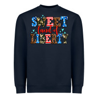 Navy sweet land of liberty Heavyweight Sweatshirt - AdoDesignShop