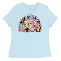 Easter Day Rainbow Gnomes Ladies Tee | Teevron