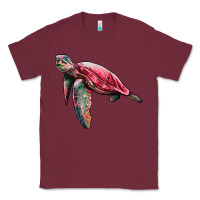 Burgundy sea turtle pink glitter Classic Tee - Artiststas
