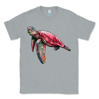 Heather Grey sea turtle pink glitter Classic Tee - Artiststas
