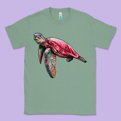 Sea Turtle Pink Glitter Classic Tee Designed By Artiststas